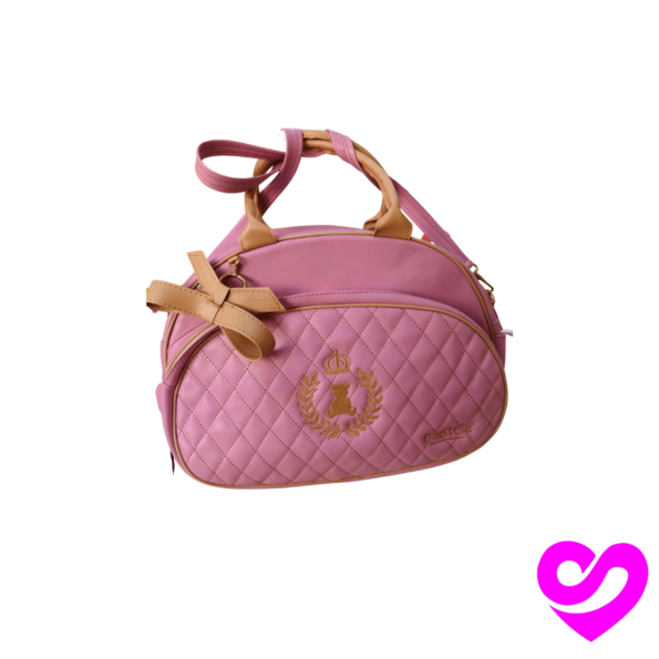 Sac maman mustela rose semi cuire haut qualité