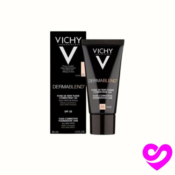 Vichy Dermablend Fond DeTeint Fluide Correcteure16H Spf 35 N°25 Nude