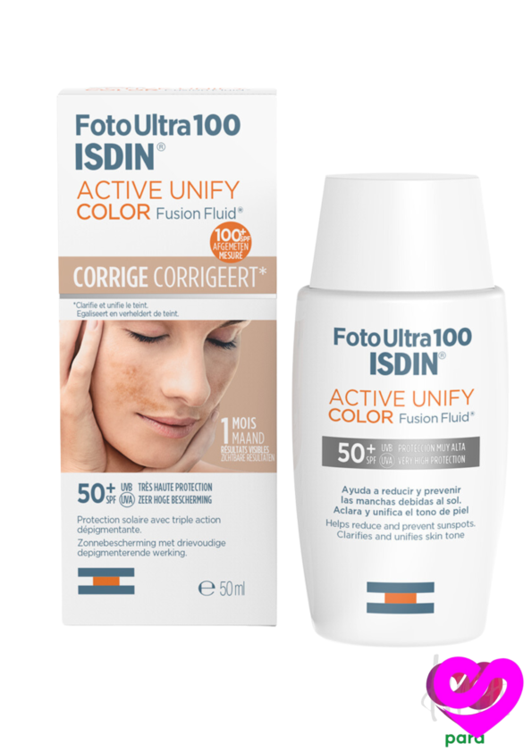 Foto Ultra 100 Isdin Active Unify Color Fusion Fluid SPF 50+