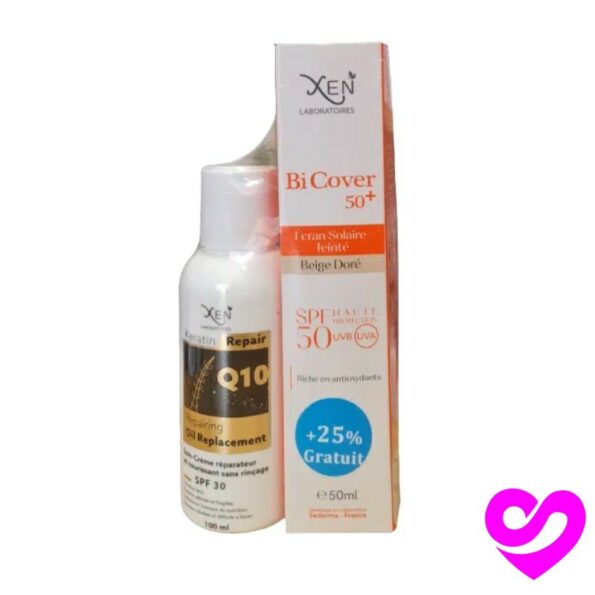 xen-bicover-ecran-beige-dore-spf-50-lotion-cheveux-spf-30-offerte