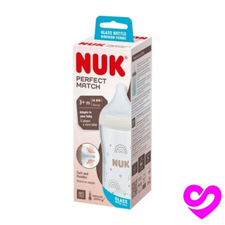 NUK Perfect Match Biberon en Verre, 230ml