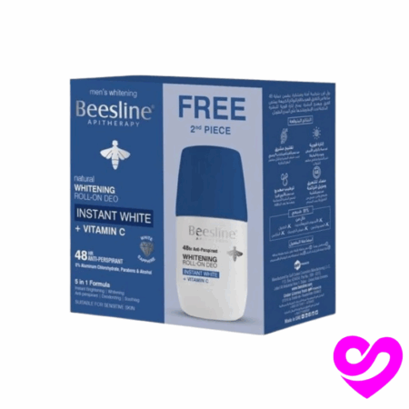 Beesline Natural Whitening Roll On Deodorant Instant White 2x50ML (1+1 Free)