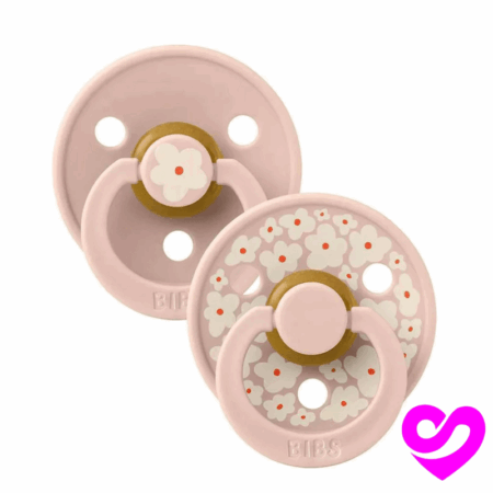 BIBS 02 SUCETTES NATURAL RUBBER JASMINE LATEX BLUSH MIX SIZE 2