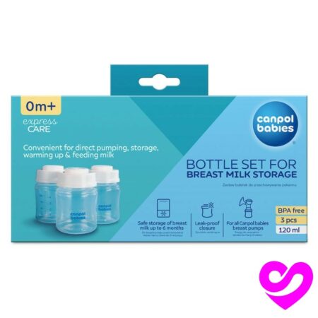 Canpol Set de 3 Bouteilles de Conservation de Lait Maternel 120 ml Ref 35/235