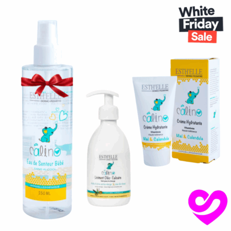 ESTHELLE CALINO CREME POUR CHANGE 50 GR+LINIMENT OLEOCALCAIRE 300ML+EAU DE SENTEUR BEBE 250 ML (OFFERT)