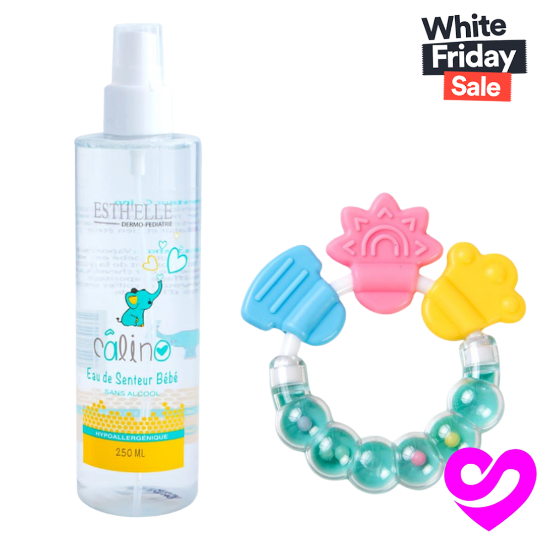 ESTHELLE CALINO EAU DE SENTEUR BEBE 250 ML+ANNEAU DE DENTITION (OFFERT)