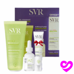 SVR COFFRET SEBIACLEAR GEL MOUSSANT 200ML+AMPOULE AZ FLASH ANTI IMPERFECTIONS 30ML+CREME SOLAIRE MATIFIANTE SPF50 40ML (OFFERT)