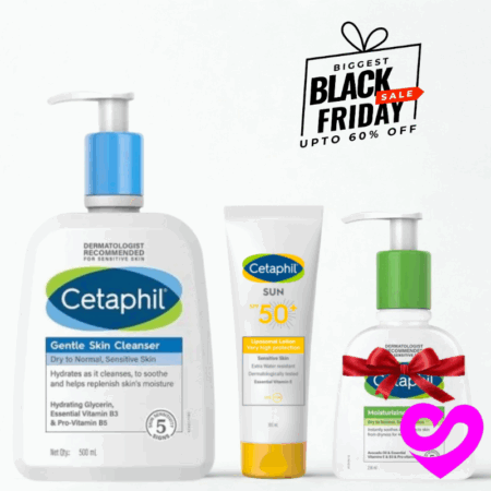 CETAPHIL COFFRET LOTION NETTOYANTE 500ML+SUN LIPOSOMAL LOTION SPF50+ 100ML+LOTION HYDRATANTE 236 ML (OFFERT)