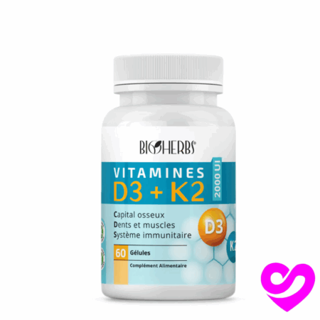 BIOHERBS VITAMINES D3+K2 60 GELULES