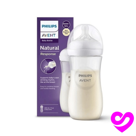 AVENT NATURAL RESPONSE BIBERON ANTI COLIQUE 3M+ 330ML SCY906/01